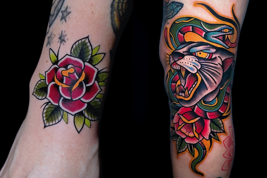 old school rose tattoo+old school banter tattoo